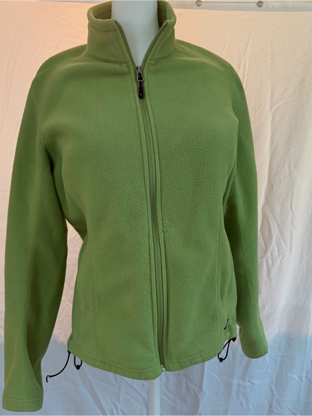 Women's Olive Green Full-Zip Fleece Jacket
